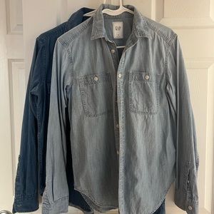 Bundle 2 gap denim chambray shirts